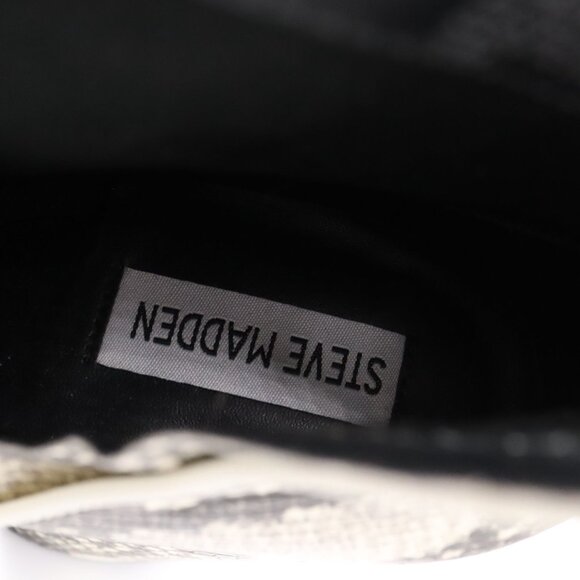 Steve Madden Snakeskin Print Ankle Booties Block Heel Side Zip Womens Sz 7.5 - Picture 10 of 10